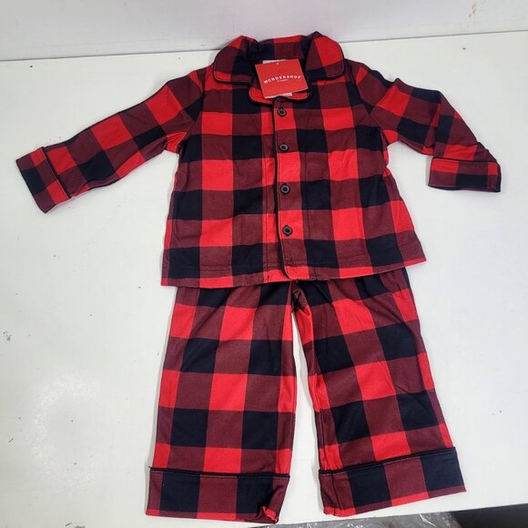 NEW! Toddler Red Buffalo Check Matching Family Pajama Set by Wondershop - Picture 3 of 9